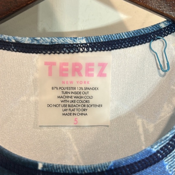 Terez bundle 2 size 5 Fit and Flare Sleeveless mini Dress candy heart & denim - Picture 7 of 8